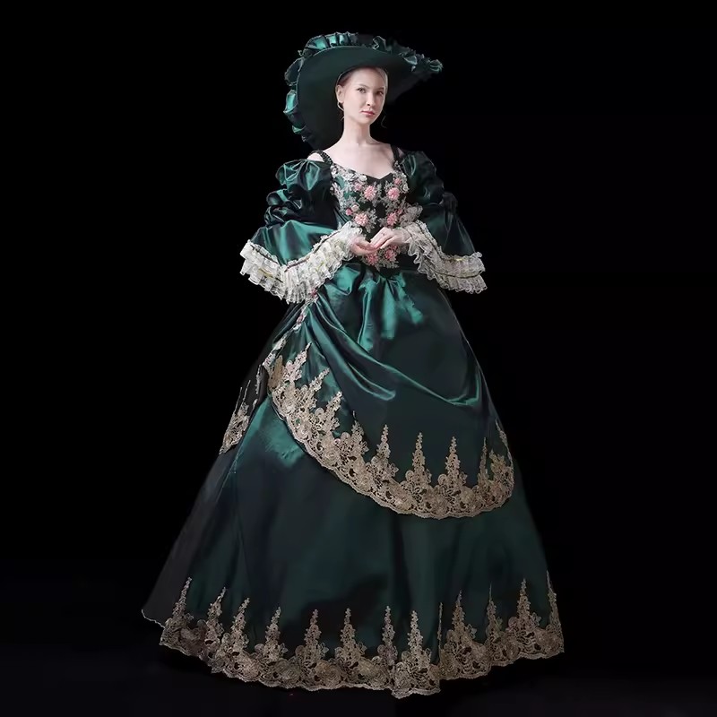 women emerald green prom dress Simple V Neck Backless Emerald Green Satin Long Prom Dress, Backless E –  abcprom main image 0