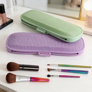 Bolsa de Maquillaje de Silicona al por Mayor con Soporte para Brochas, Organizador de Lápices Labiales, Estuche de Cosméticos de Viaje - Product Image 2