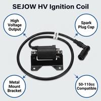 SEJOW Kabel Busi Koil Pengapian Tegangan Tinggi ATV Pit Bike 50-110cc Output HV Kuat Tahan Getaran Kabel Harness