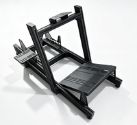 Cockpit de simulateur de course inclinable en profilé aluminium 4080, compatible avec les volants et pédales Moza Fanatec