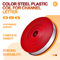 Bobine de lettres en aluminium de 0,4 mm x 8 cm avec âme en aluminium et PVC, bobine de lettres lumineuses en aluminium, bobine de lettres LED, bobine de lettres colorées, étanche, pour la découpe et la publicité