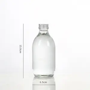 250 ml 300 ml 500 ml runde glasflaschen Blase Kokosnuss-Wasser-Soda-Flaschen mit Aluminiumkappen für Getränke Großhandel