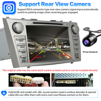 Radio Estéreo para Auto con Reproductor de CD Integrado 2DIN para Camry 2007-2011, Apple CarPlay y Android Auto Inalámbricos para el Tablero