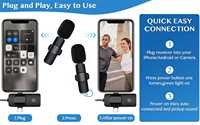 Micrófono de Solapa Inalámbrico K15 C 3 en 1 Mini 2.4G con Cancelación de Ruido y Retardo Ultrabajo para Cámara de Video de iPhone/Android