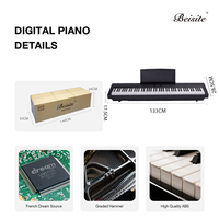 Beisite S-212 88 touches poids étape par étape clavier de piano standard orgue électronique piano numérique boîtier en plastique touches pondérées