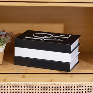 Scatola Portaoggetti per <span class=keywords><strong>Libri</strong></span> con Stampa Opaca, Decorazioni per <span class=keywords><strong>Libri</strong></span> in Stile Retrò, Perfetta per Scrivania e Libreria - Product Image 3