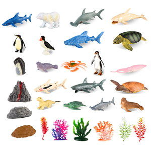 Giocattoli Educativi Animali Marini Set Secchiello Mini Giocattoli in Plastica Figure di Vita Marina per Bambini - Product Image 2