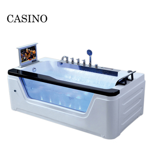 Vasca <span class=keywords><strong>Idromassaggio</strong></span> SPA Grande in Acrilico per <span class=keywords><strong>Hotel</strong></span> con Massaggio a Getto LED, Gonna Laterale per 2 Persone, Vasca da Bagno e Minipiscina da Esterno - Product Image 5