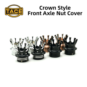 Cache-écrous d'axe avant CNC pour moto Harley XL883 X48 1200 Softail, noirs, blancs, chromés, bronze - Product Image 6