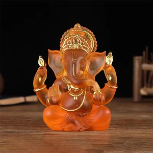 El işi reçine Ganesha heykeli-tay tarzı fil tanrı buda heykelcik su cam gibi ev sunak veya dekor için bitirmek - Product Image 5