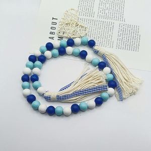 พวงมาลัยลูกปัดไม้สุดสร้างสรรค์พร้อมพู่ประดับสำหรับตกแต่งบ้านอื่นๆ - Product Image 2