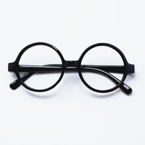 Accesorios de cosplay para Halloween, gafas de mago, gafas redondas negras de Halloween, gafas circulares negras <span class=keywords><strong>con</strong></span> lentes planas - Product Image 2