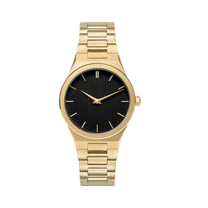 Хорошее качество все часы из нержавеющей стали на спине золотой цвет персонализированный логотип наручные кварцевые часы - Product Image 3