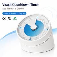 OEM Anpassbarer 60-Minuten Visueller Timer Geräuschloser Countdown-Wecker für Kinder Klassenzimmer Studium Küche Zeitmanagement