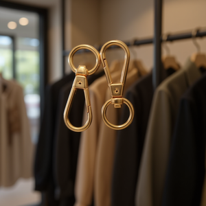 Ganci portachiavi ILAN da 55 mm in metallo dorato K per ganci da abbigliamento - Product Image 3