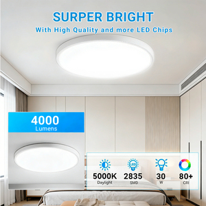 Lámpara de <span class=keywords><strong>Techo</strong></span> LED Empotrada de 9/12/15 Pulgadas, 18W/24W/30W Opcional, Panel Redondo de 5CCT, 2000LM 3000LM 4000LM Ra>80 para Sala de Estar - Product Image 6