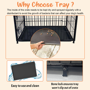 Toptan büyük Pet kafesleri evler ahşap köpek sandık mobilya köpek kafesi çıkarılabilir plastik tepsi ile Kennels - Product Image 4