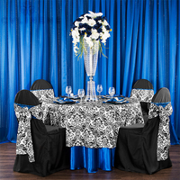 Meubles de banquet, périphériques de banquet, décorations de table Centre de table Candélabre avec cristaux suspendus-Or