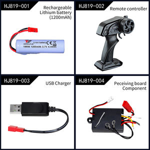 Kit de conversion électrique pour <span class=keywords><strong>bateau</strong></span> <span class=keywords><strong>RC</strong></span> HJ819/821, batterie 1200 mAh, moteur, pièces de mise à niveau pour télécommande, pour bateaux de course DIY - Product Image 3
