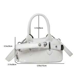 Túi vỏ sò nhỏ tráng men Y2K mới có dây đeo thắt lưng - Túi đựng son môi, túi xách tay & túi đeo chéo cho trang phục thời trang - Product Image 2