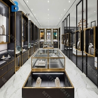Bijouterie de luxe Design Vitrine en verre personnalisée Vitrine murale de bijoux pour bijoux Vitrine d'affichage