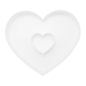 Kafucize Plastic Heart Shaped Tray White Reusable Gift Craft Decorative <b>Box</b> Charcuterie Board Display - Product Image 1