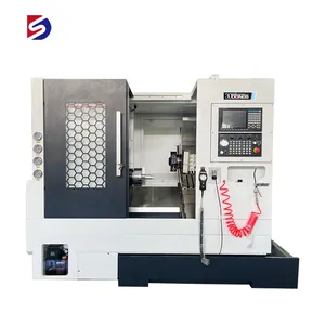 Máquina de torno cnc multifuncional tck50cy, centro de torneamento, turreta hidráulica, cama slant, cnc, máquina em china