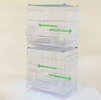 Cage à oiseaux de haute qualité pour perroquet, canari, pinson, petits oiseaux, cage à animaux de compagnie en métal durable avec mangeoire, perchoir, facile à nettoyer, petite taille