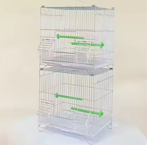 Yüksek Kaliteli Papağan Kanarya İspinoz Küçük Kuşlar İçin Dayanıklı Metal Evcil Hayvan Kafesi, Yemlik ve Tünek ile Kolay Temizlenir Küçük Boy - Product Image 2