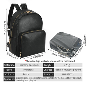 <span class=keywords><strong>Sac</strong></span> à langer multifonctionnel imperméable en nylon pour bébé, <span class=keywords><strong>sac</strong></span> de voyage pour maman, <span class=keywords><strong>sac</strong></span> à bandoulière avec plusieurs poches, toutes saisons - Product Image 5