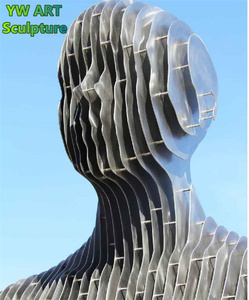 <strong>Factory</strong> Customized Large Metal Stainless Steel <strong>Abstract</strong> Disappearing Figure Modern Outdoor Statue - Product Image 5