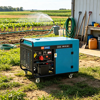 Groupe électrogène diesel portable triphasé 60Hz 10kW, démarrage 12V CC, type silencieux, ATS, protection contre le manque d'huile, alimentation de secours domestique