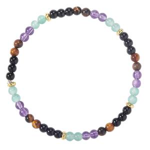 سوار خرز كريستال أرجواني علاجي 4 مم من الأحجار الكريمة الطبيعية للنساء والرجال، أساور خرز علاجية عصرية - Product Image 4