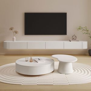 Mesa de <span class=keywords><strong>centro</strong></span> de sala de estar personalizada de estilo nórdico de moda y creativo mesa de <span class=keywords><strong>centro</strong></span> de madera de almacenamiento blanco de alta calidad - Product Image 5