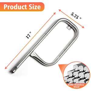Tube de brûleur de <span class=keywords><strong>barbecue</strong></span> en acier inoxydable pour modèles <span class=keywords><strong>Weber</strong></span> /Q200/Q300, pour la série Q <span class=keywords><strong>Weber</strong></span>, outils de remplacement de 17 pouces - Product Image 3