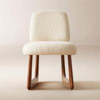 Chaise de salle à manger en bois massif, style minimaliste moderne et luxueux, avec dossier, empilable, pour la maison, la salle à manger et l'hôtellerie/la restauration