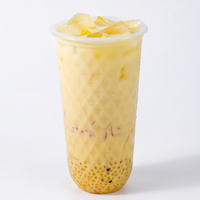 Op maat bedrukte 16 oz U-vormige PP plastic bekers met koepeldeksels voor ijskoffie, matcha, fruitthee, sap en koude dranken