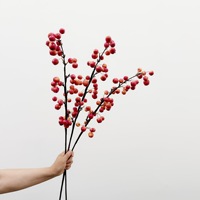 Kunstmatige fruitdecoraties, verse groene kleine appels, crabapple, hoogwaardig bloemendesign voor hotels en clubs, materialen voor bloemstukken