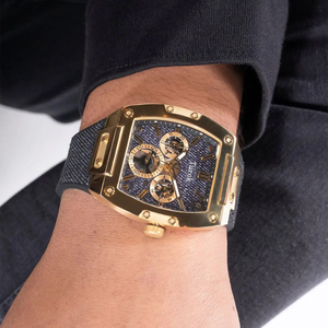 Reloj Deportivo de Moda para Hombre <span class=keywords><strong>GUS</strong></span> Wholesale, Caja Cuadrada, Correa de Silicona de Acero Inoxidable, Esfera de Cristal, Resistente al Agua, Estilo Antiguo, GW0786G1 - Product Image 4