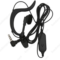 Écouteur Stéréo Filaire BF-T1 pour Talkie-Walkie, Respirant, avec Cathéter Acoustique Avancé, Prise Mono, en PU, Pièces Noires Baofeng