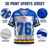 Maillot de sport imprimé en 3D pour hommes, col en V, séchage rapide, polyester, streetwear, numéro personnalisé