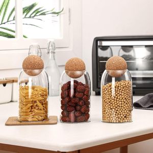 Frascos de Vidrio Decorativos de Alta Calidad con Tapa de Bambú para Almacenamiento de Alimentos, Arroz, Especias, Espaguetis y Pasta - Product Image 3