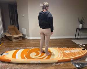 لوح تجديف قائم قابل للنفخ جديد عالي الجودة من الصين مقاس 10'6''*33''*6'' مصنوع بتقنية دروب ستيتش - Product Image 1