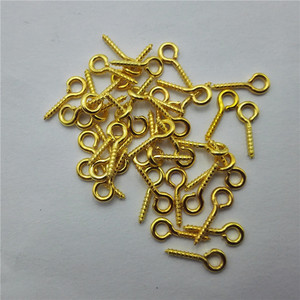 Jewelry Eye Screws Gold And Silver Iron Plated For Necklace Making Ring Shape Jewelry Buckle Components - Product Image 3