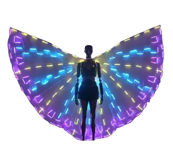 Led Wings Performance Fluorescent Butterfly Wings Luminous Dance Performance Costume For Halloween Christmas Party