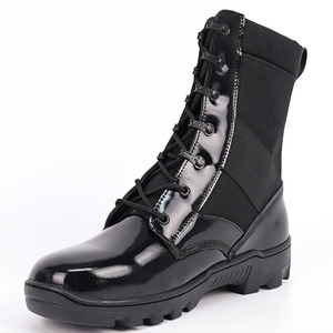 Bottes longues en cuir brillant DFH16, chaussures d'entraînement pour hommes - Product Image 3