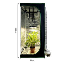 60*60*160cm Tente pour plantes + Conseil Plus Led Full Spectrum Grow Lights 2835 120W + Système de ventilation Kit complet de culture intérieure
