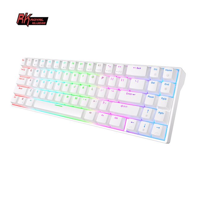 Royal Kludge RK71 71 Keys Rk Rgb Ergonomic Led Mini Keyboard Mobile Wireless Keyboard Mechanical Keyboard Computer