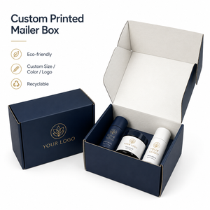 Custom Printed Mailer <b>Box</b> Eco-Friendly Recyclable Cosmetic Packaging With Gold Foil Logo Hot Stamping Rectangle Paperboard <b>Box</b> - Product Image 1