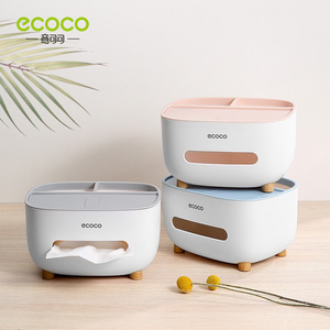 Ecoco Desktop Tissue Box With Organizer Function For Living Room Coffee Table Use - Product Image 4